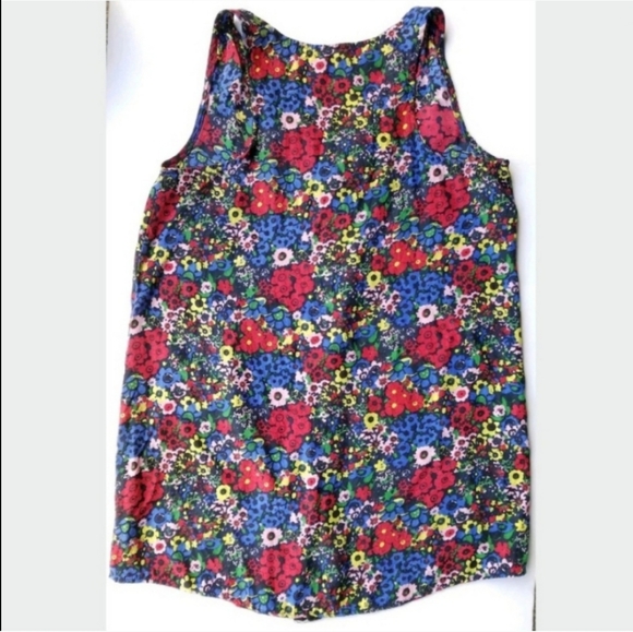 100% SILK Eight sixty Zip Front Tank Top - Picture 3 of 3